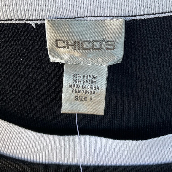 Chico’s Apparel Doubletime Sleeveless Knit Black/White; NWT; 1 - Picture 7 of 11